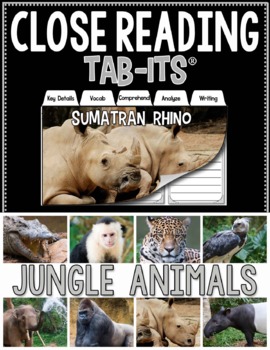 Preview of Close Reading - Jungle Animals | Distance Learning