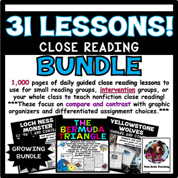 Preview of Close Reading Lesson Bundle: A Year of Close Reading