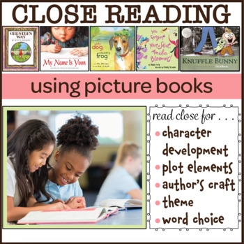 Preview of Close Reading Using Picture Books Lesson Bundle for Grades 3-5