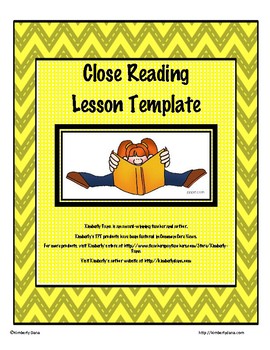 Preview of Close Reading Lesson Template