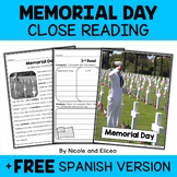 Memorial Day Close Reading Comprehension Passage Activitie