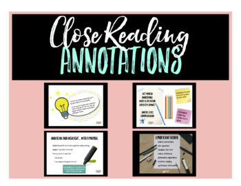 Preview of Close Reading, Metacognition, and Text Annotations Teacher Presentation