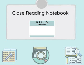Preview of Close Reading Notebook/Graphic Organizer Set (for any book or group)