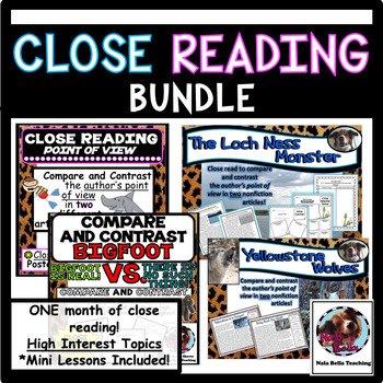 Preview of Close Reading: One Month of Close Reading Lessons