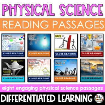 Preview of Physical Science Reading Passages Differentiated Close Reading Passages