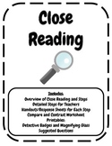 Close Reading Worksheets and Handouts for Elementary Grades