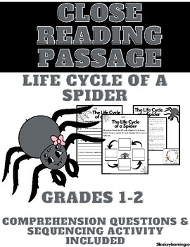 Life Cycle of a Spider Tab Flip book - Classful