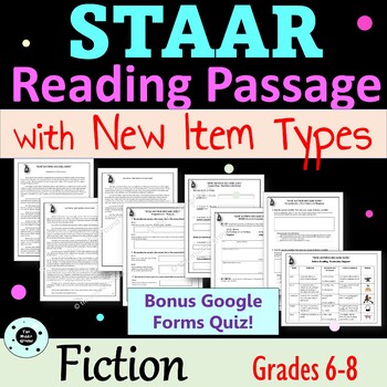 Preview of Close Reading Passage - STAAR - Fiction Test Prep - Grades 6-8