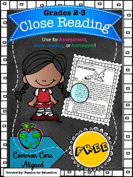 Preview of Close Reading Passages 2nd/3rd Grade (Informational) FREE