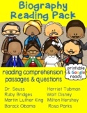 Biography Bundle: Reading Passages & Questions Pack