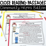 Close Reading Passages | Community Helpers Theme | Comprehension