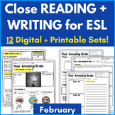 Close Reading Passages | ESL Writing | ESL Reading | ESL V