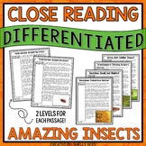 Insects Reading Comprehension Passages and Questions | Ins