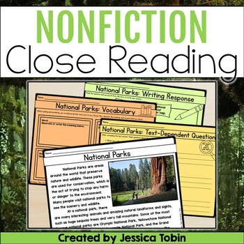 Preview of Close Reading Passages, Nonfiction Reading Passages with Comprehension Questions