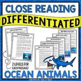 Ocean Animals Reading Comprehension Passages Bundle