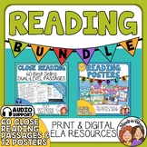 Close Reading Passages & Reading Posters Bundle - Print & 