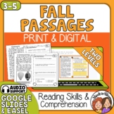 Fall Close Reading Comprehension Passages and Questions - 
