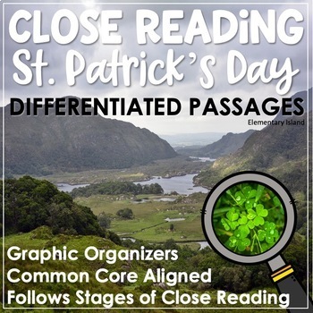Preview of Close Reading Passages and Questions for St. Patrick's Day