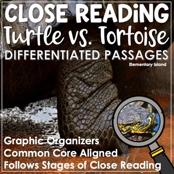 Preview of Close Reading Passages and Questions for Tortoises vs. Turtles