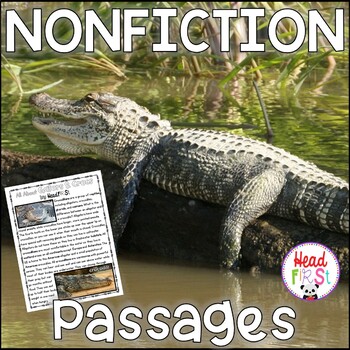 Preview of Alligators and Crocodiles Close Reading Passages with Comprehension Questions