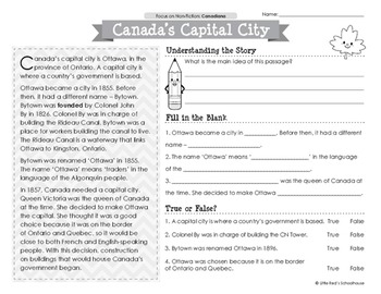 canadian history reading passages by littlered tpt