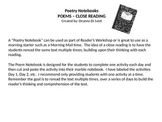 Close Reading 3rd grade - Poetry Notebook (daily activitie