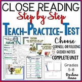 Close Reading: PowerPoint, Notes, Worksheets, Test PRINT &