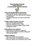 Close Reading Procedure: Making Inferences/Writing Open Responses