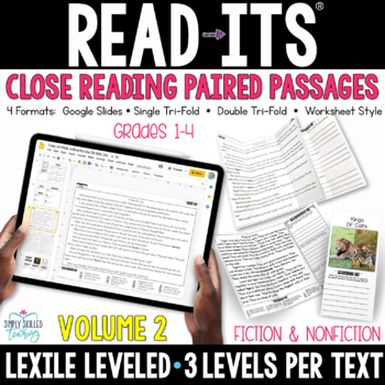 Preview of Close Reading Read-Its® {LEXILE Leveled} Distance Learning | Volume 2