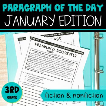 Preview of Close Reading Reading Paragraph of the Day January Edition
