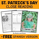 St Patricks Day Close Reading Comprehension Passage Activi