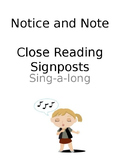 Close Reading Signpost Sing-a-Long Posters