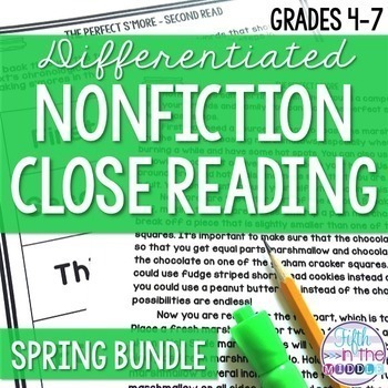Preview of Spring Nonfiction Close Reading Comprehension Passages and Questions Bundle