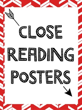 Preview of Close Reading Strategies Posters / Handouts