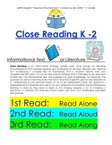 Close Reading Strategy Adapted for K-2