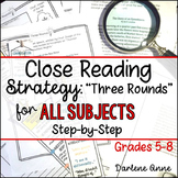 Close Reading Strategy for ELA, Social Studies, Science, and More