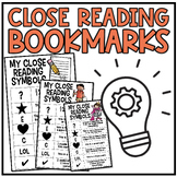 Close Reading Bookmarks | FREEBIE