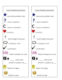 Close Reading Symbols Text Annotation Marks Bookmarks & St