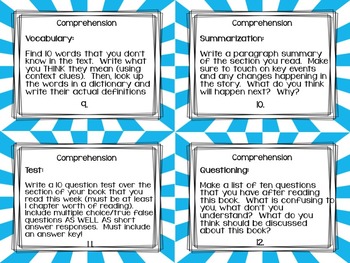 Close Reading Task Cards for Novels by Fuller Teaching Resources