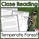 Close Reading Temperate Forest Biome