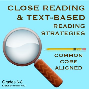 Preview of Close Reading Text Based Strategies, Grades 6-8, Struggling Reader Interventions
