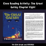 Close Reading Activity: The Great Gatsby Chapter Eight