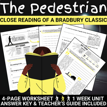 Preview of Close Reading: The Pedestrian by Ray Bradbury