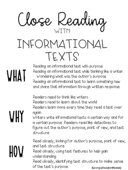 Close Reading Tool Kit for Informational and Fictional Texts | TpT