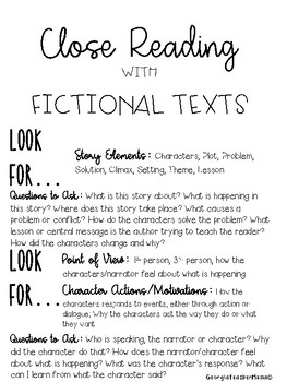 Close Reading Tool Kit for Informational and Fictional Texts | TPT