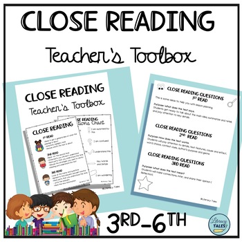 Preview of Close Reading Toolbox Anchor Charts,Lesson Plans Students Worksheets &Activities