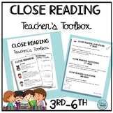 Close Reading Toolbox Anchor Charts,Lesson Plans Students 