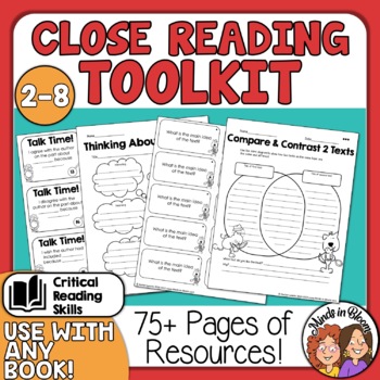 Preview of Close Reading Comprehension Informational Text Graphic Organizers, Anchor Charts