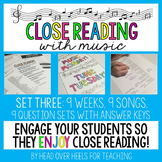 Close Reading With Music-Engage Your Readers! Vol. 1, Set 