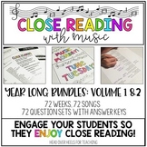 Close Reading With Music-Engage Your Readers! Two Volumes | Distance Learning